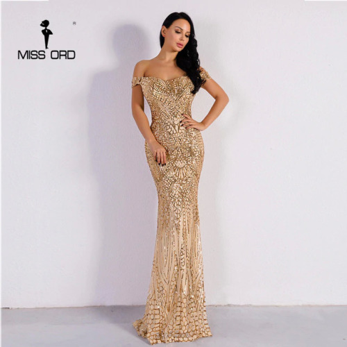 Missord 2019 Sexy bra  party dress sequin maxi dress FT4912