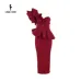 Missord 2019 Women Sexy Bodycon  Off Shoulder Bandage Dresses Female Ruffles Backless Elegant Club Dress Vestido  TB0020