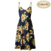 New Boho Off-shoulder Party Beach Sundress Spaghetti Long Dresses Plus Size Summer Women Button Decorated Print Dress CRRIFLZ