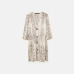 New High Street  Women A-line Dresses Snakeskin Printed Half Sleeve Button Dress