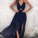 New Hot Selling Women Maxi Long Dress Holiday Summer Evening Party Beach Slit Spilt Sundress Woman Ladies Sleeveless Dresses