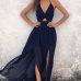 New Hot Selling Women Maxi Long Dress Holiday Summer Evening Party Beach Slit Spilt Sundress Woman Ladies Sleeveless Dresses