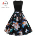 New Music Note Print Women Vintage Dress Summer Sleeveless O Neck Casual Swing Retro Party Midi Dresses Vestido Robe Femme