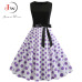 New Music Note Print Women Vintage Dress Summer Sleeveless O Neck Casual Swing Retro Party Midi Dresses Vestido Robe Femme