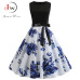 New Music Note Print Women Vintage Dress Summer Sleeveless O Neck Casual Swing Retro Party Midi Dresses Vestido Robe Femme