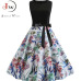 New Music Note Print Women Vintage Dress Summer Sleeveless O Neck Casual Swing Retro Party Midi Dresses Vestido Robe Femme