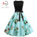 New Music Note Print Women Vintage Dress Summer Sleeveless O Neck Casual Swing Retro Party Midi Dresses Vestido Robe Femme