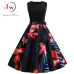 New Music Note Print Women Vintage Dress Summer Sleeveless O Neck Casual Swing Retro Party Midi Dresses Vestido Robe Femme