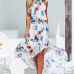 New Summer Hot Sexy Women Boho Floral Maxi Long Dress Evening Party Beach Side Slit Sundress Woman Ladies Sleeveless Dresses