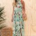 New Summer Hot Sexy Women Boho Floral Maxi Long Dress Evening Party Beach Side Slit Sundress Woman Ladies Sleeveless Dresses