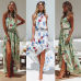 New Summer Hot Sexy Women Boho Floral Maxi Long Dress Evening Party Beach Side Slit Sundress Woman Ladies Sleeveless Dresses