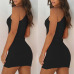 New Women's Ladies Dresses Sexy Summer Sleeveless Tank Slim Mini Short Knitted Bodycon SunDress Orange Black