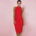 Ocstrade Red Christmas Bandage Dress Bodycon New Year Dresses for Women 2019 Sexy Striped High Quality Midi Bandage Dress Party