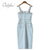 Ordifree 2019 Summer Autumn Women Denim Dress Sundress Sarafan Overalls Dress Vintage Blue Sexy Bodycon Female Jeans Dress