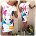 Plus Size Women Cartoon Print Slim Dress Short Sleeve 2019 New Fashion Casual bodycon Mini Summer Print Dresses Women Vestidos