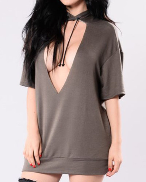 Polyester Sexy Short Sleeve Mini Dresses Polyester Sexy Short Sleeve Mini Dresses