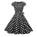 Print Summer Dress Women  Floral Cap Sleeve Vintage Dress With Belt Elegant Robe Rockabilly Party Dresses Sundress Plus Size