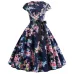Red Party Dress Women Elegant Short Sleeve Floral Print Vintage Dresses Robe Femme 2019 Summer New Midi Bodycon Dress Plus Size