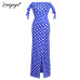 Ruiyige Vintage Polka Dot Dress Women Party Dresses Women Maxi Long Dress Elegant Lady Summer Dress 2019 Female Vestidos