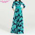 S.FLAVOR Women Bohemian long dress Hot sale Spring Summer fashion printing vestidos for female good quality women elegant dress