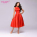 S.FLAVOR vintage style knee-length dress 2018 Summer fashion sleeveless elegant A-line vestidos with belt party short dress