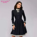 S.FLAVOR women A-line vintage dress hot sale solid lace patchwork knee length vestidos for female women spring summer dress