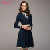 S.FLAVOR women A-line vintage dress hot sale solid lace patchwork knee length vestidos for female women spring summer dress