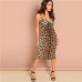 SHEIN Multicolor Sexy Party Backless Leopard Print Cami Sleeveless Pencil Skinny Club Dress Autumn Night Out Women Dresses