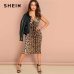 SHEIN Multicolor Sexy Party Backless Leopard Print Cami Sleeveless Pencil Skinny Club Dress Autumn Night Out Women Dresses