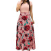 SHUJIN Women Charming Floral Print Summer Patchwork Maxi Dress 2019 Casual Short Sleeve Vintage Boho Beach Long Dress Vestidos