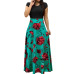 SHUJIN Women Charming Floral Print Summer Patchwork Maxi Dress 2019 Casual Short Sleeve Vintage Boho Beach Long Dress Vestidos