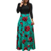 SHUJIN Women Charming Floral Print Summer Patchwork Maxi Dress 2019 Casual Short Sleeve Vintage Boho Beach Long Dress Vestidos