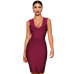 Seamyla Sexy Dress Club Wear Party Dress 2019 New Arrivals Sleeveless Orange Wine Red Women Bandage Dresses Bodycon Vestidos