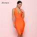 Seamyla Sexy Dress Club Wear Party Dress 2019 New Arrivals Sleeveless Orange Wine Red Women Bandage Dresses Bodycon Vestidos