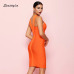 Seamyla Sexy Dress Club Wear Party Dress 2019 New Arrivals Sleeveless Orange Wine Red Women Bandage Dresses Bodycon Vestidos