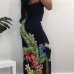 Sexy Backless Printed Twilled Satin Sheath Floor Length Dress Sexy Backless Printed Twilled Satin Sheath Floor Length Dress