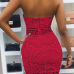 Sexy Backless Red Lace Sheath Mini Dress(Without Lining) Sexy Backless Red Lace Sheath Mini Dress(Without Lining)