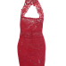 Sexy Backless Red Lace Sheath Mini Dress(Without Lining) Sexy Backless Red Lace Sheath Mini Dress(Without Lining)