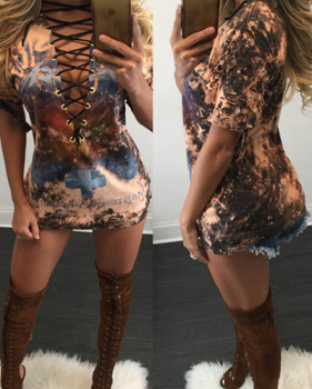 Sexy Deep V Neck Short Sleeves Hollow-out Qmilch Mini Dress Sexy Deep V Neck Short Sleeves Hollow-out Qmilch Mini Dress