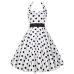 Sexy Halter Party Dress 2018 Retro Polka Dot Hepburn Vintage 50s 60s Pin Up Rockabilly Dresses Robe Plus Size Elegant Midi Dress