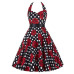 Sexy Halter Party Dress 2018 Retro Polka Dot Hepburn Vintage 50s 60s Pin Up Rockabilly Dresses Robe Plus Size Elegant Midi Dress