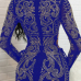 Sexy Hollow-out Rhinestone Decorative Blue Polyester Mini Dress Sexy Hollow-out Rhinestone Decorative Blue Polyester Mini Dress