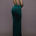 Sexy Round Neck Long Sleeves Gauze Patchwork Green Velvet Sheath Floor Length Dress Sexy Round Neck Long Sleeves Gauze Patchwork Green Velvet Sheath Floor Length Dress