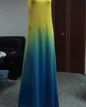 Sexy Spaghetti Strap Sleeveless Patchwork Cotton Blend A Line Ankle Length Dress Sexy Spaghetti Strap Sleeveless Patchwork Cotton Blend A Line Ankle Length Dress