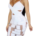Sexy V Neck See-Through White Milk Fiber Sheath Mini Dress(Include Briefs) Sexy V Neck See-Through White Milk Fiber Sheath Mini Dress(Include Briefs)