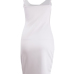 Sexy V Neck Spaghetti Strap Sleeveless White Cotton Sheath Knee Length Women Dress Sexy V Neck Spaghetti Strap Sleeveless White Cotton Sheath Knee Length Women Dress