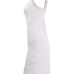 Sexy V Neck Spaghetti Strap Sleeveless White Cotton Sheath Knee Length Women Dress Sexy V Neck Spaghetti Strap Sleeveless White Cotton Sheath Knee Length Women Dress