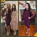 Sheinside Purple Elegant Bodycon Dresses For Woman Party Dress Flower Applique Mesh Sleeve Form Fitting Women Midi Dress