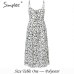 Simplee Elegant button women dress Pocket polka dots yellow cotton midi dress Summer casual female plus size lady beach vestidos