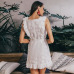 Simplee Elegant embroidery lace women dress Hollow out sashes ruffle white summer dress Slim sexy party lady dress vestidos 2019